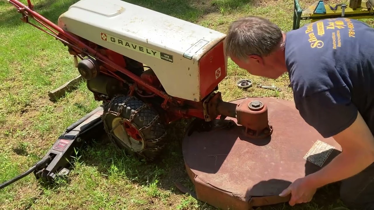 How to Change the Plow and Put on Brush Hog on the Gravely
