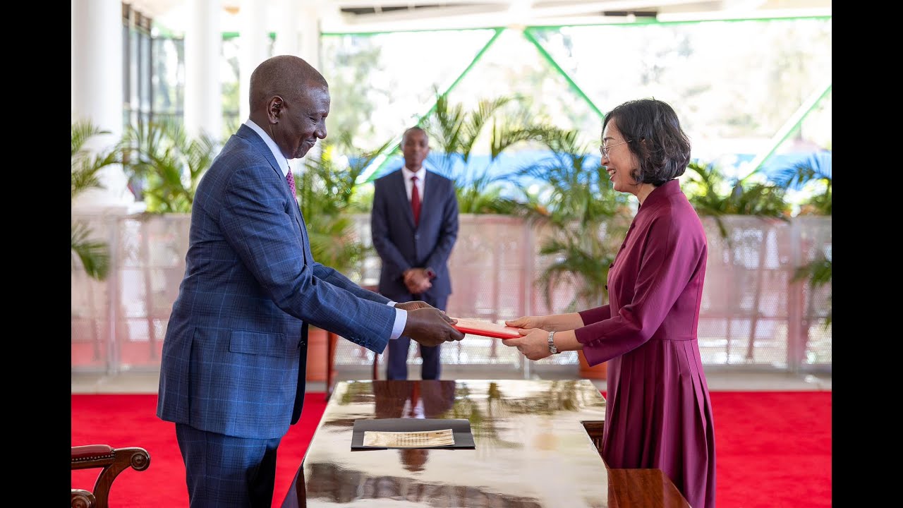 Presentation of Credentials by the Chinese Ambassador to Kenya, State House.