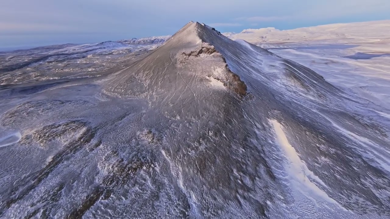 Fpv long range chimera 7 drone in deeply frozen Iceland