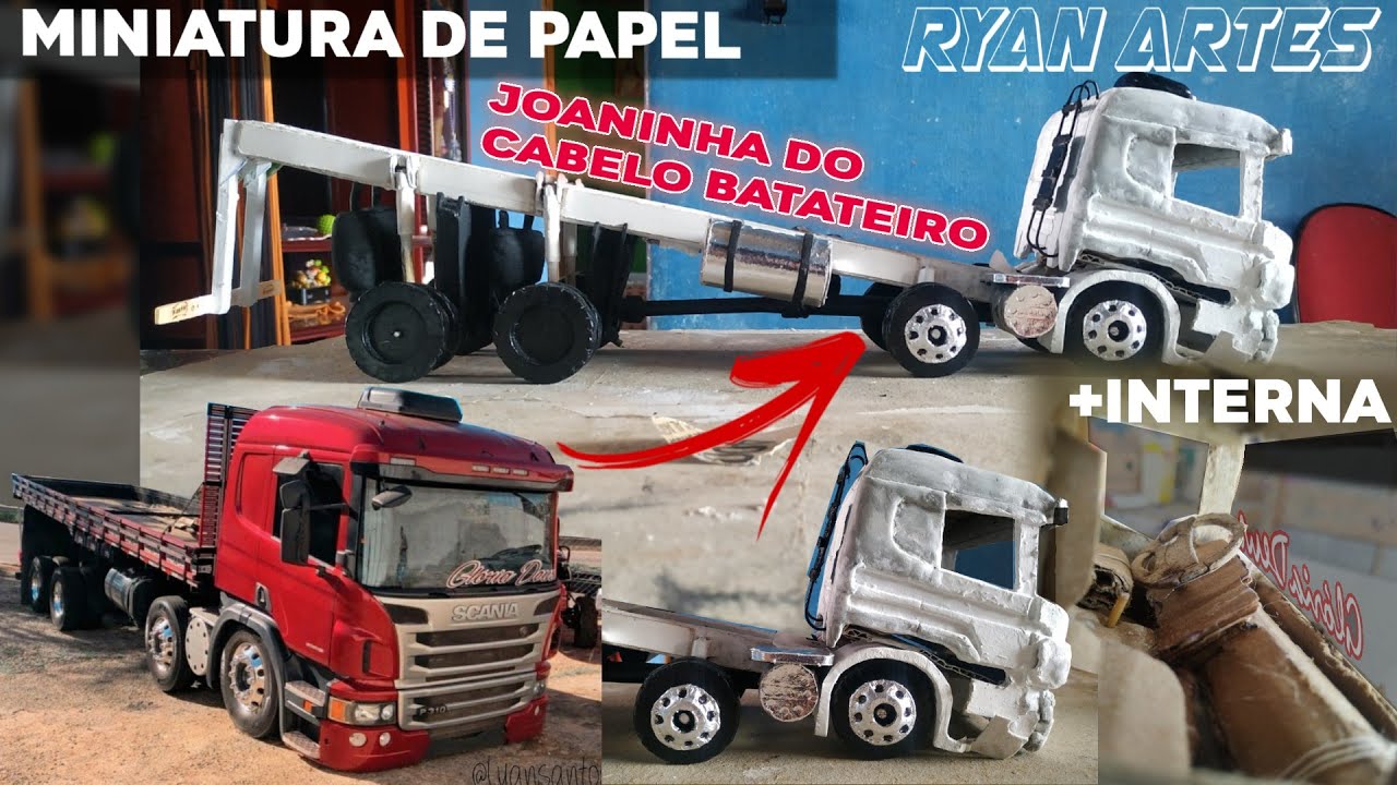Evolução da nossa miniatura de papel da P310 do @CabeloBatateiro