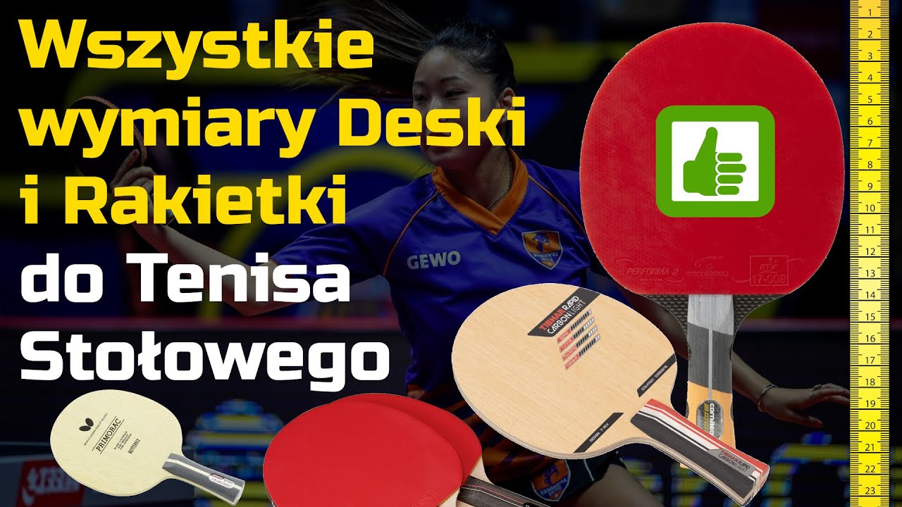 Wszystkie wymiary Deski i Rakietki do Tenisa Stołowego 🔥
