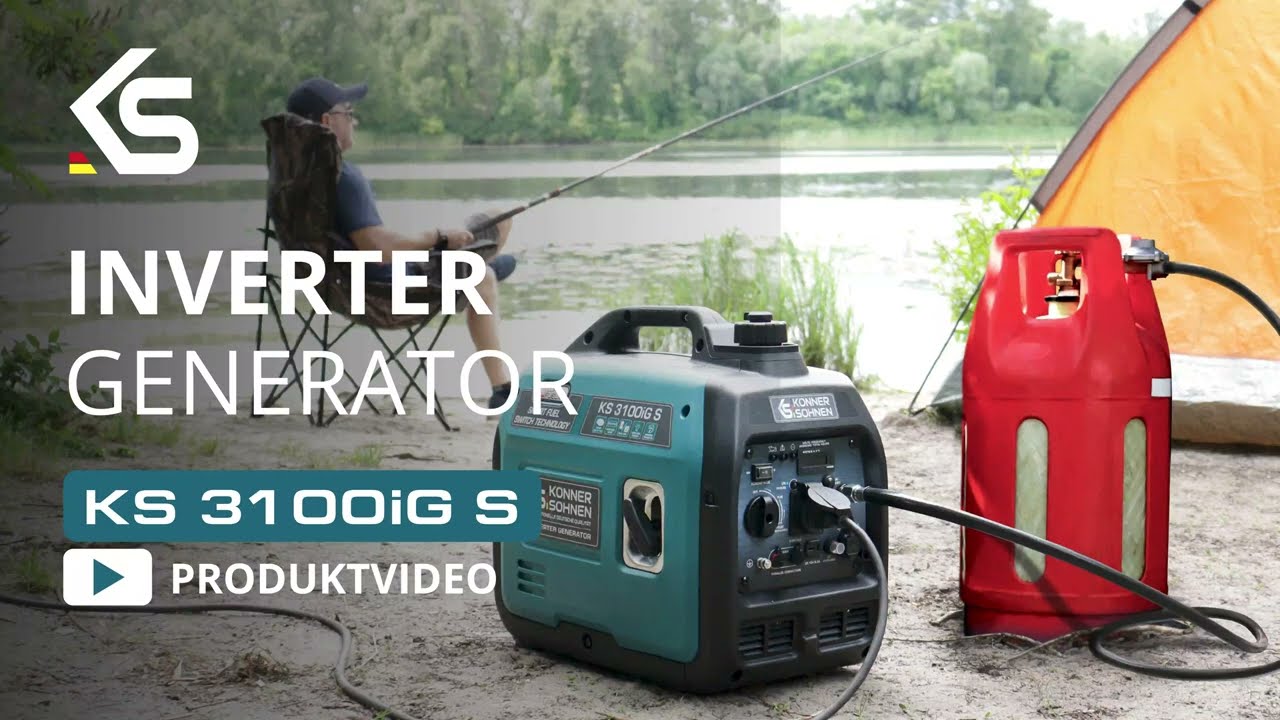 Leistungsstarker und leiser inverter Gas-Benzin Generator KS 3100iG S (3.1 kW) von Könner & Söhnen