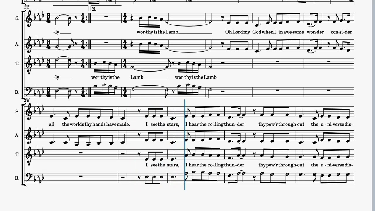 Agnus Dei with How Great thou Art (Tenor)