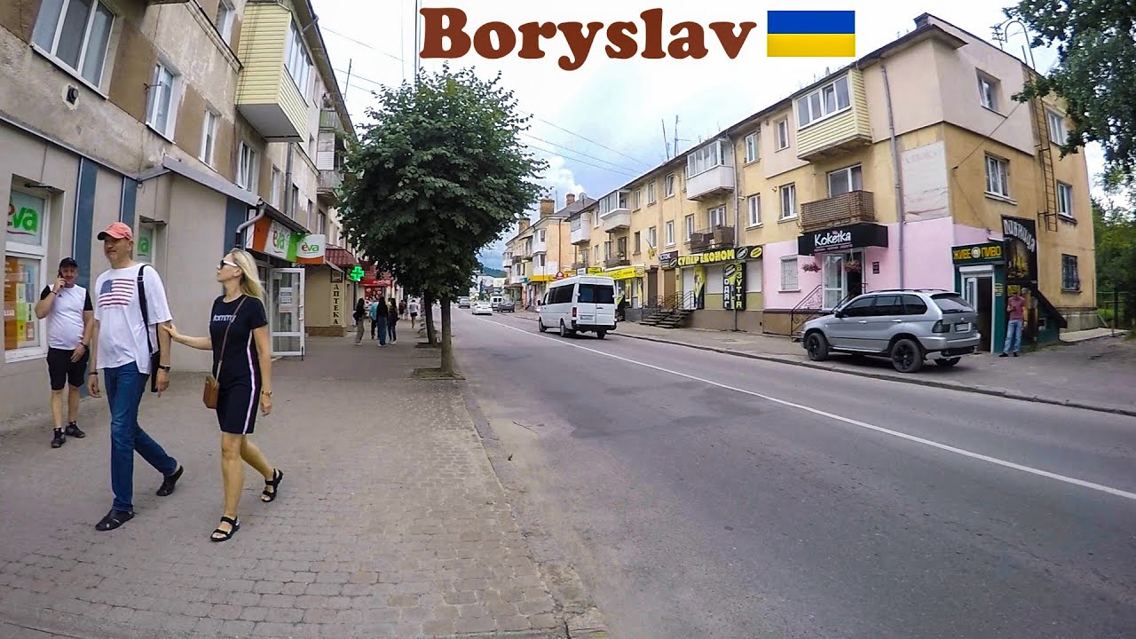Walking in province town Boryslav Lviv region Борислав Прогулянка містом 2023 | Ukraine 🇺🇦