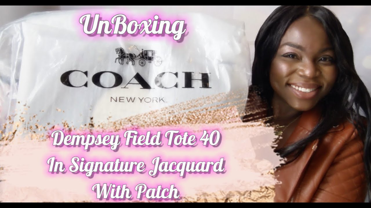 COACH BAG UNBOXING COACH DEMPSEY TOTE 40 (FIELD TOTE 40)