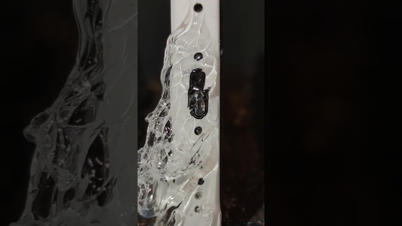Cleaning iPhone charging Port with hot glue and compressed air ❌ #asmr #satisfying