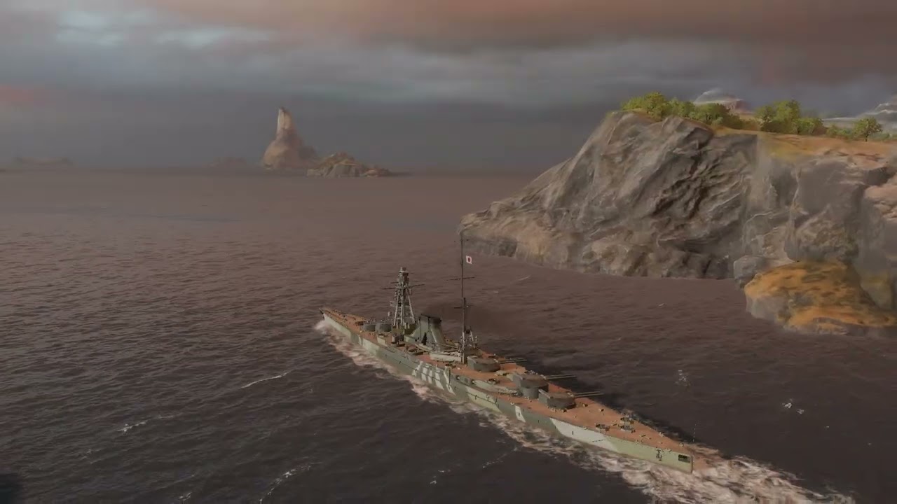 Jugando con barco premium en World of Warships