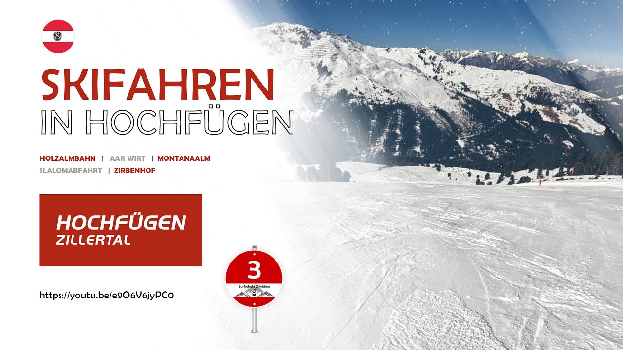 Hochf&uuml;gen (Zillertal) - Piste 3 (rot) - 6er KSB Holzalm Berg zu Tal