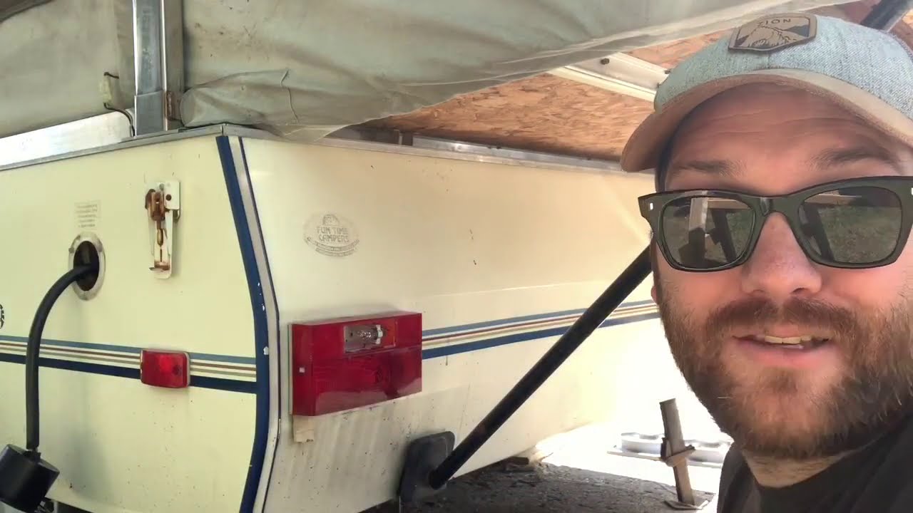 Popup Camper Makeover Episode #5 - AC retrofit-Tail Lights-Cord Replacement