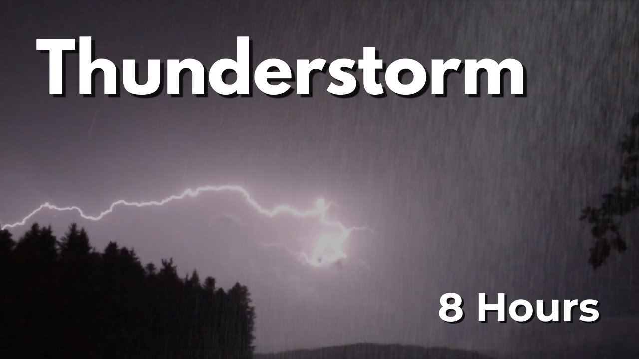 Thunderstorm Sounds (8 Hours) | Heavy Rain & Distant Thunder for Sleep