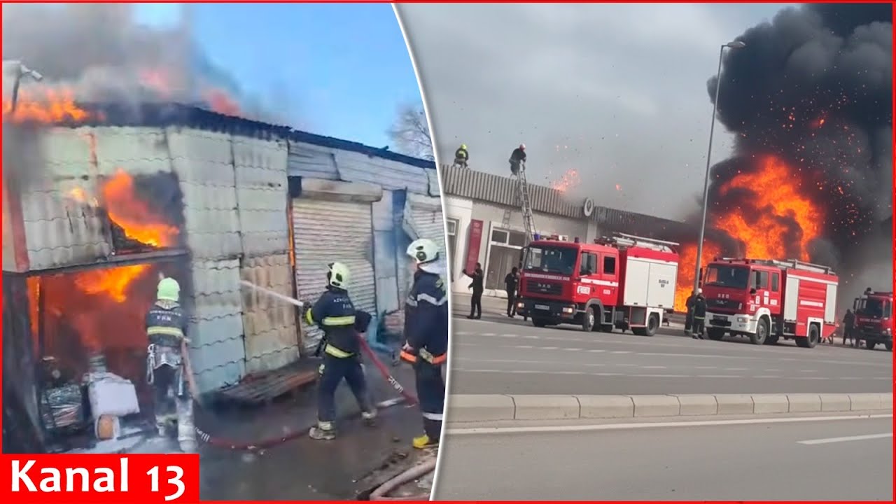 Dərnəgüldə GÜCLÜ YANĞIN: 18 texnika və 70 əməkdaş cəlb olunub, qərargah yaradılıb