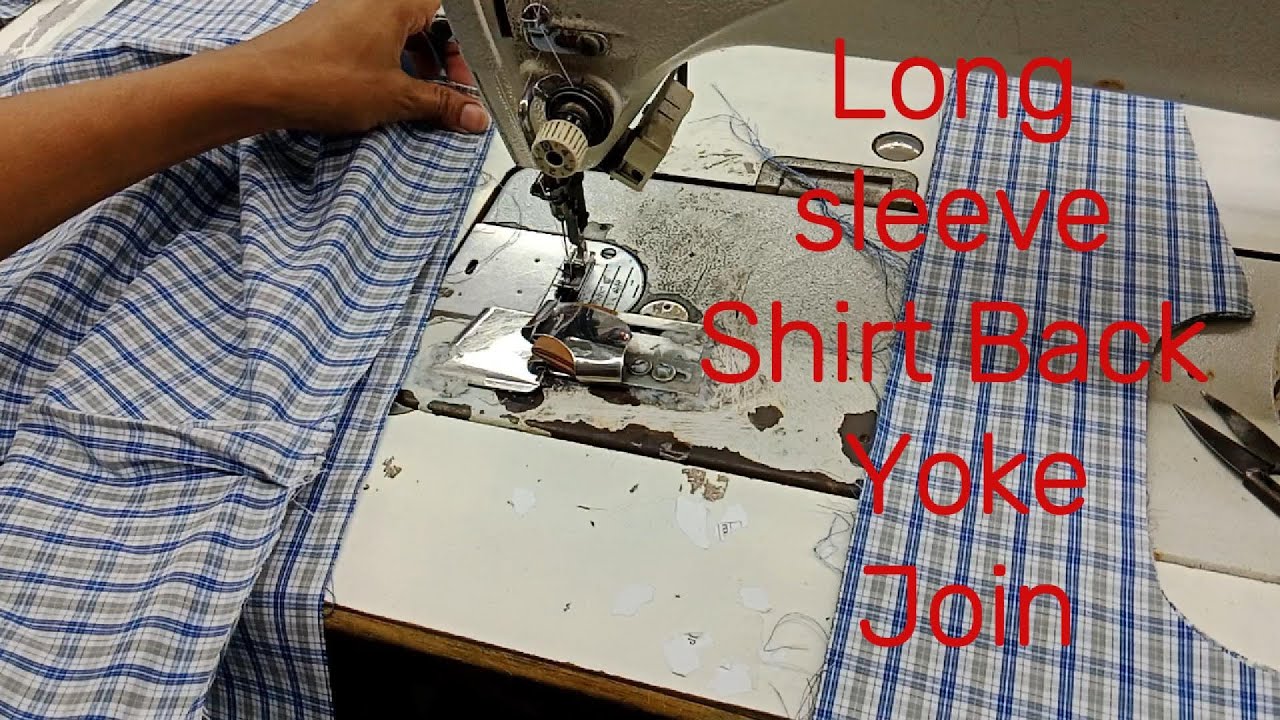 Back Yoke Join Long Sleeve Shirt.Follder