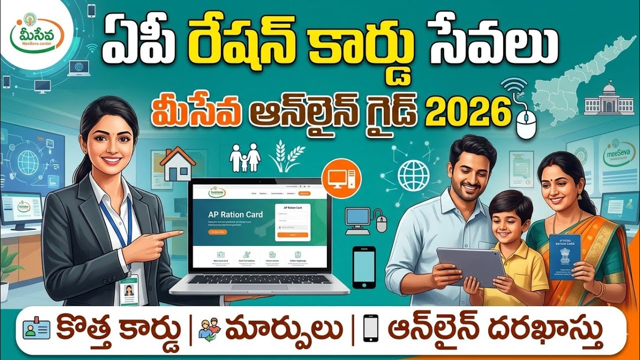 AP Ration Card Online Guide 2026: MeeSeva Services & Process
