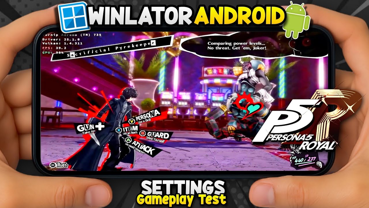 Persona 5 Royal on Android Winlator v11 BETA Gameplay Test | Snapdragon 8s Gen 3 POCO F6 Settings