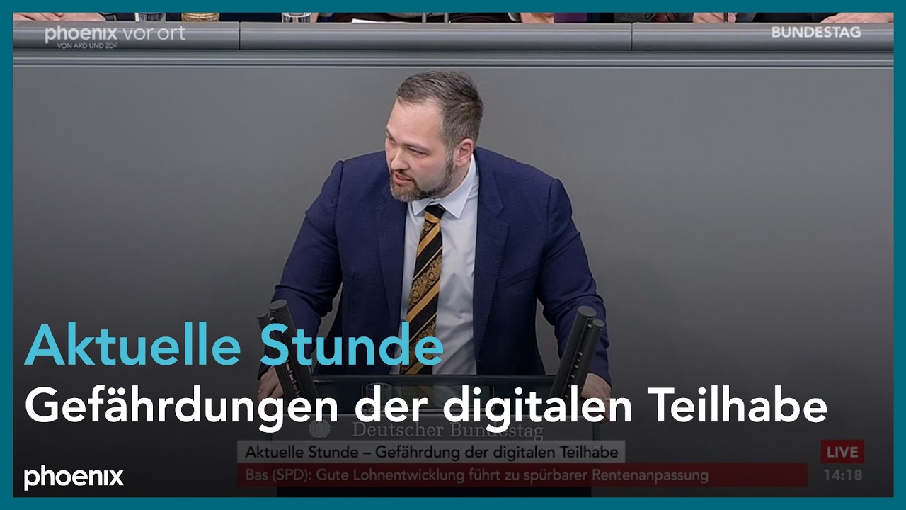 Aktuelle Stunde: Gefährdungen der digitalen Teilhabe am 05.03.26