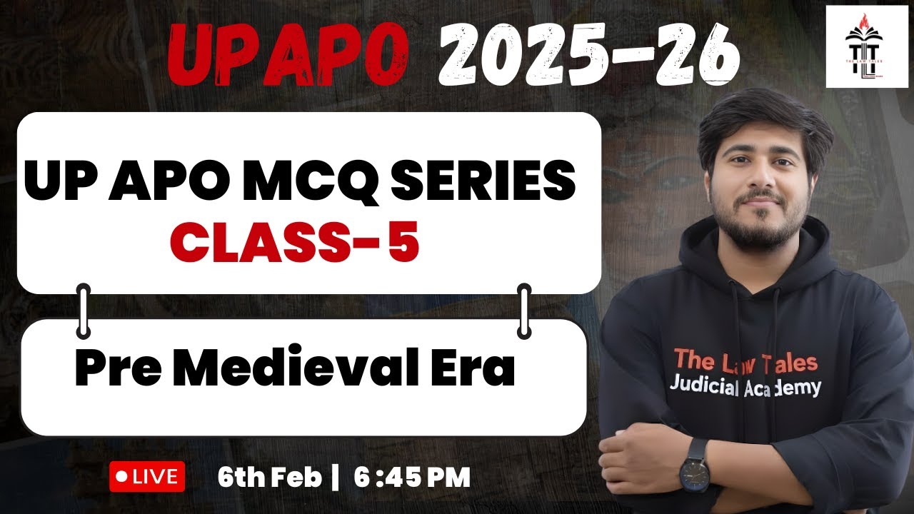 UP APO 2026 GK Class 5 | Pre Medieval Era Best MCQs