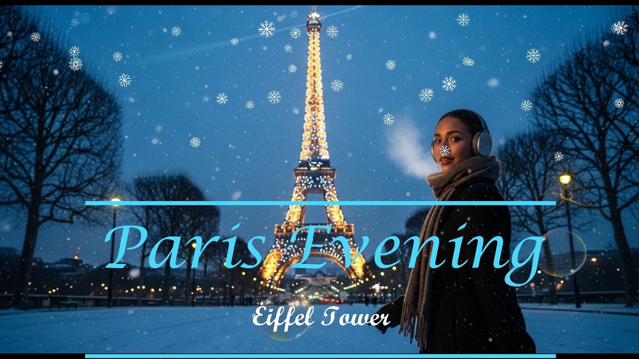 Paris Eiffel Tower 🌙 Chill Lofi with English Lyrics｜Romantic City Vibes