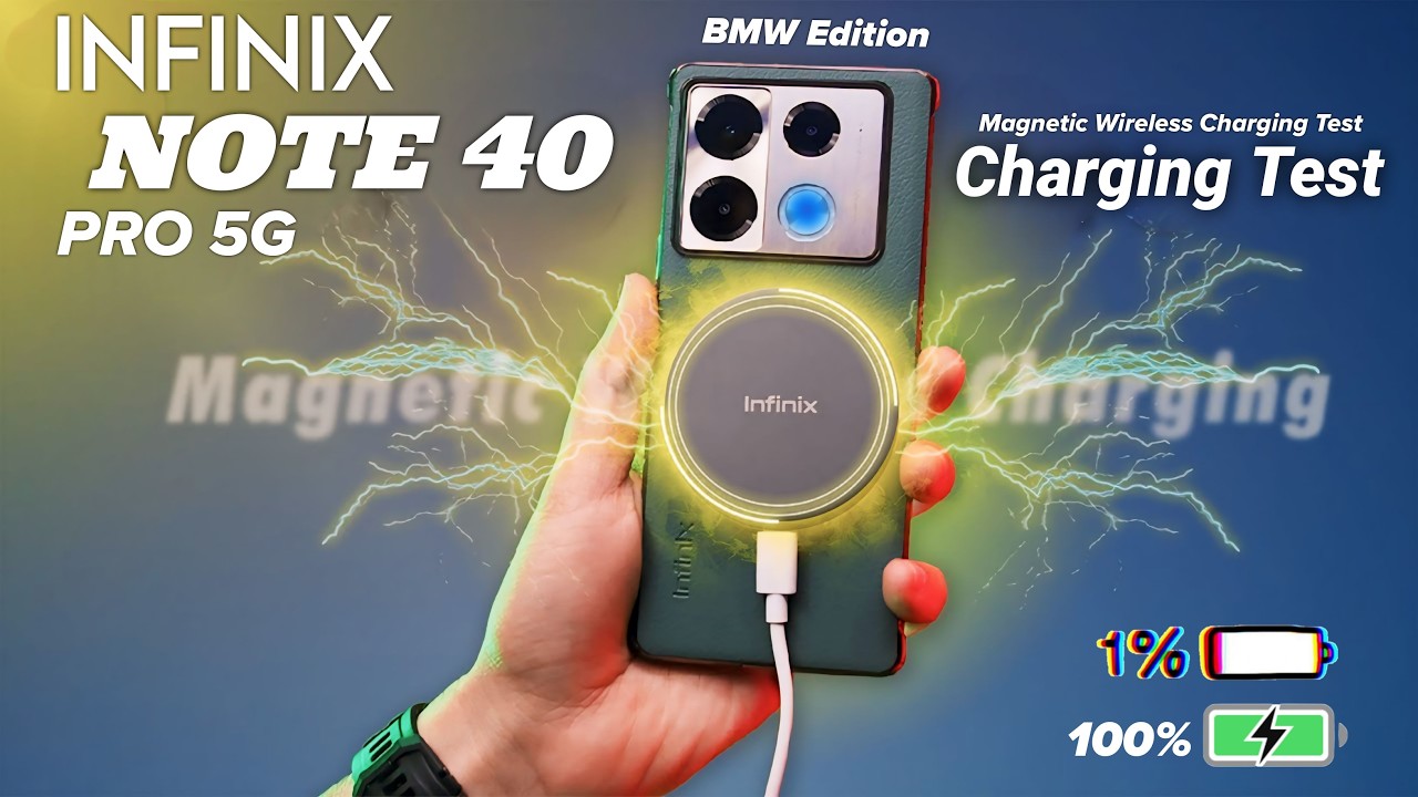 BMW Edition - Infinix Note 40 Pro 5G Wireless Charging Test || MagPad Wireless Charging Experiment🔥🔥