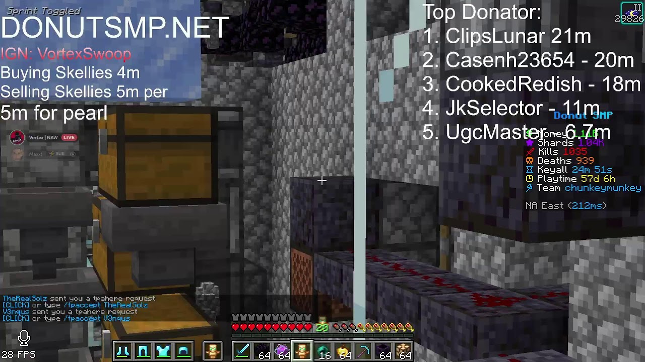 Live Donut SMP | Rating Bases | 50m per Base | Bounty