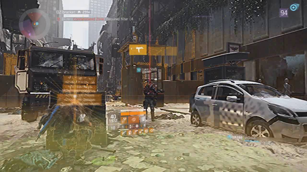 The Division Testing - 74k Crit. with an MP7 :p