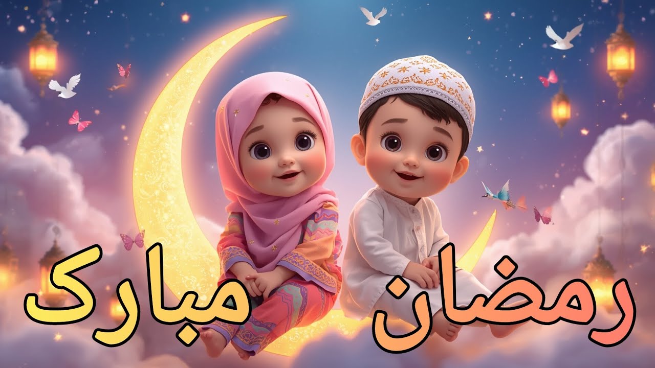 Ramzan Aya Kids Nasheed 🌙 Cute Islamic Cartoon Song for Children