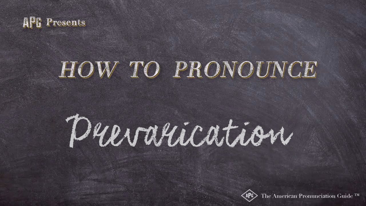 How to Pronounce Prevarication (Real Life Examples!)