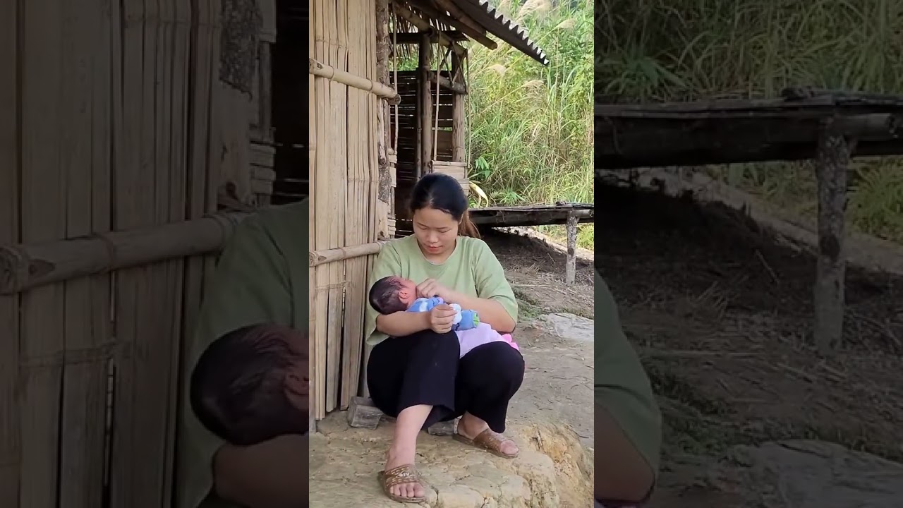 Part 1 The suffering of a 19-year-old single mother raising two small children #agriculture #bamboo
