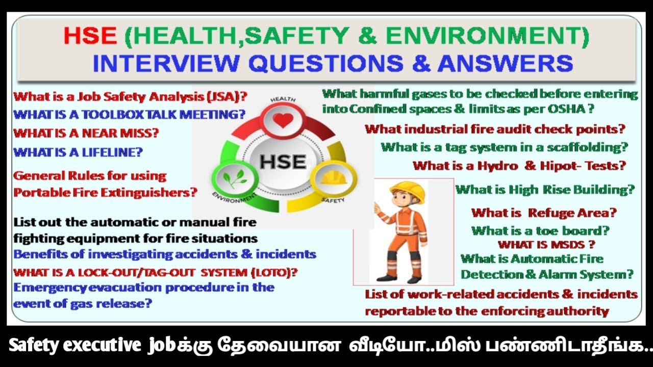 HSE (Health, Safety & Environment) interview questions and answers | Part 1 #tamil