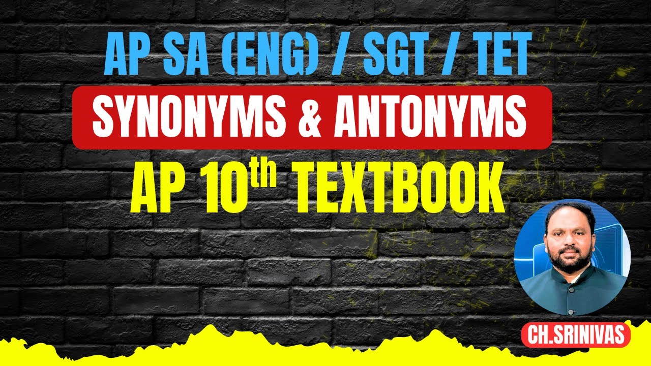 10th Class Vocabulary | SA English/SGT/TET Preparation