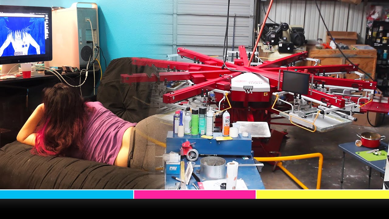 Quarantined inside our Small Business to Make Money - T-Shirt Screen Printing Vlog