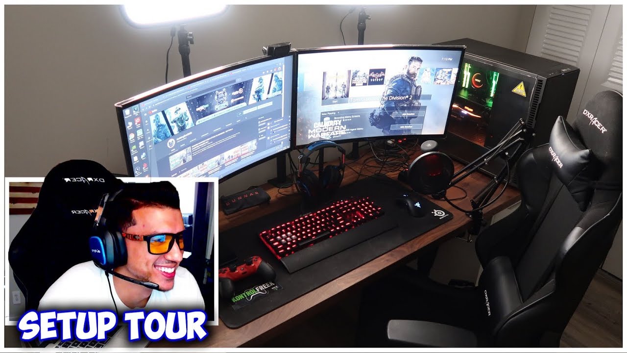 MY 2019 GAMING SETUP TOUR | BEHIND THE SCENES OF MY GAMING/STREAMING SETUP