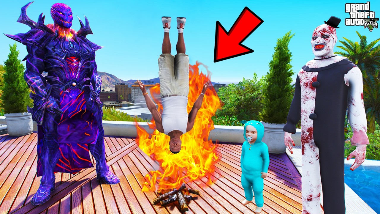Franklin Trapped by Dormammu Monster in GTA 5 | SHINCHAN and CHOP