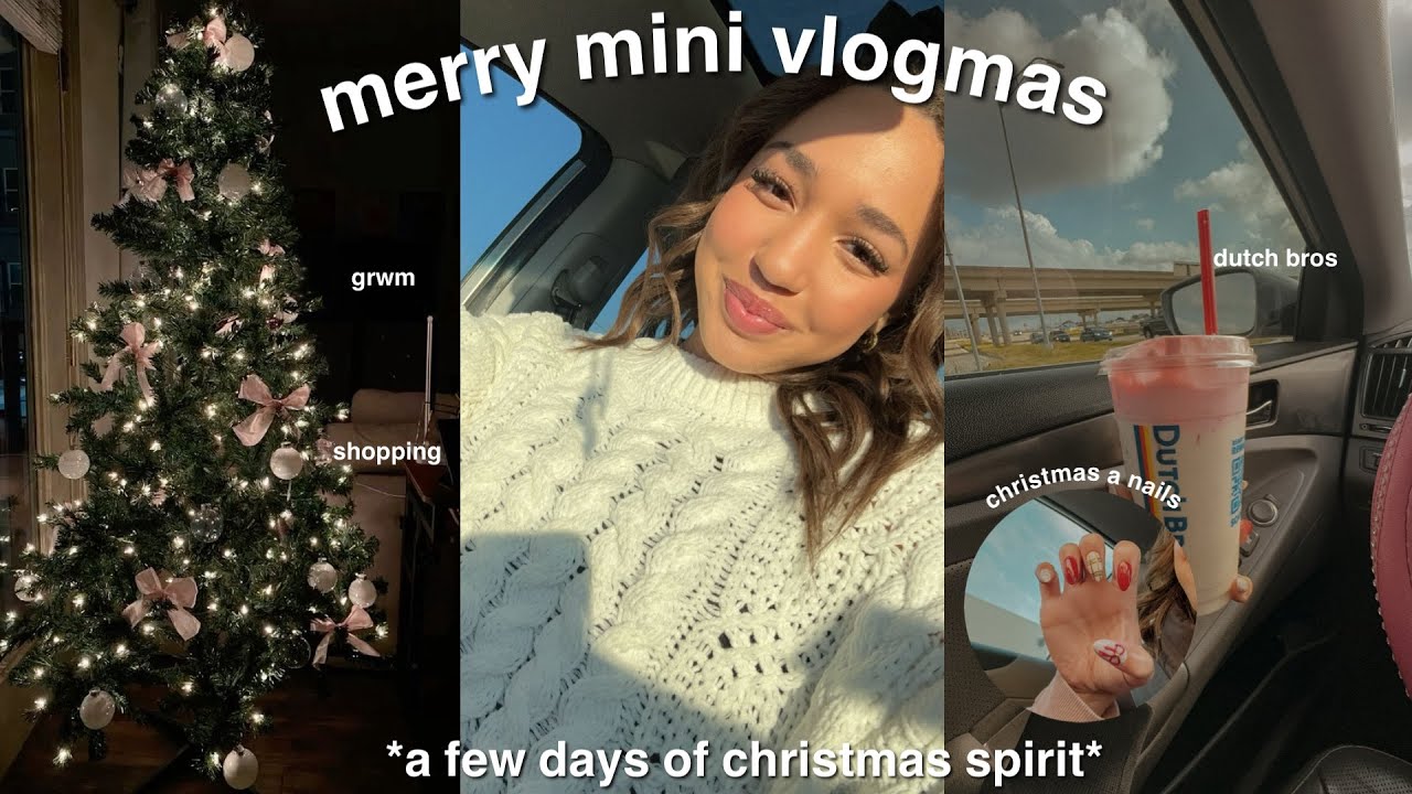 MERRY MINI VLOGMAS| shopping, nails, coffee, grwm 🎄🎀