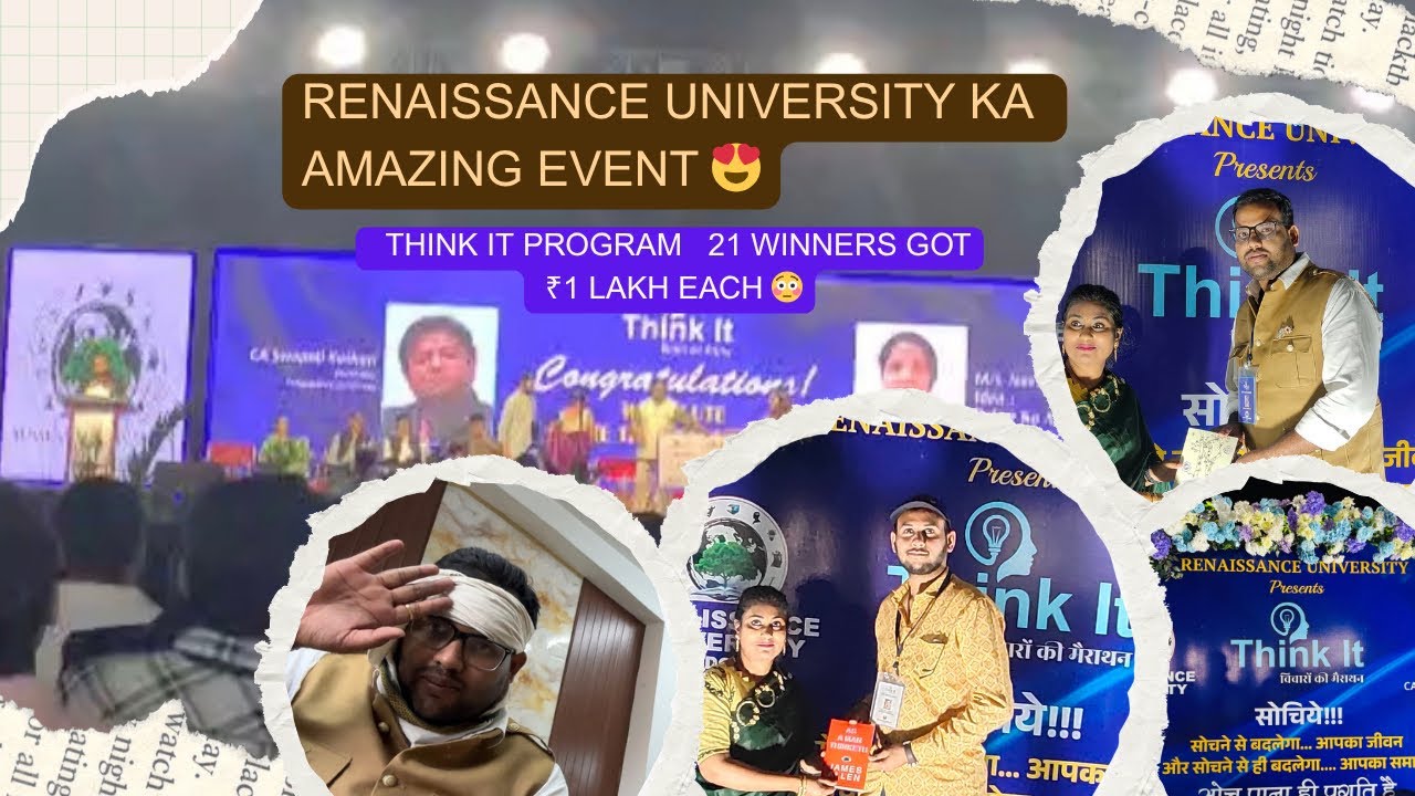 Renaissance University Indore Vlog 🔥 | Think It Program Experience #renaissance #vlog }#indorevlog 