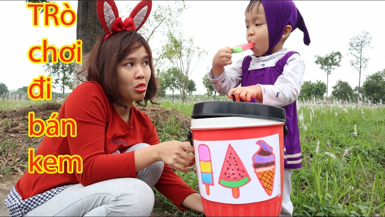 Tr&ograve; chơi đi b&aacute;n kem phải sếp h&agrave;ng&hearts;️ B&eacute; su vlog