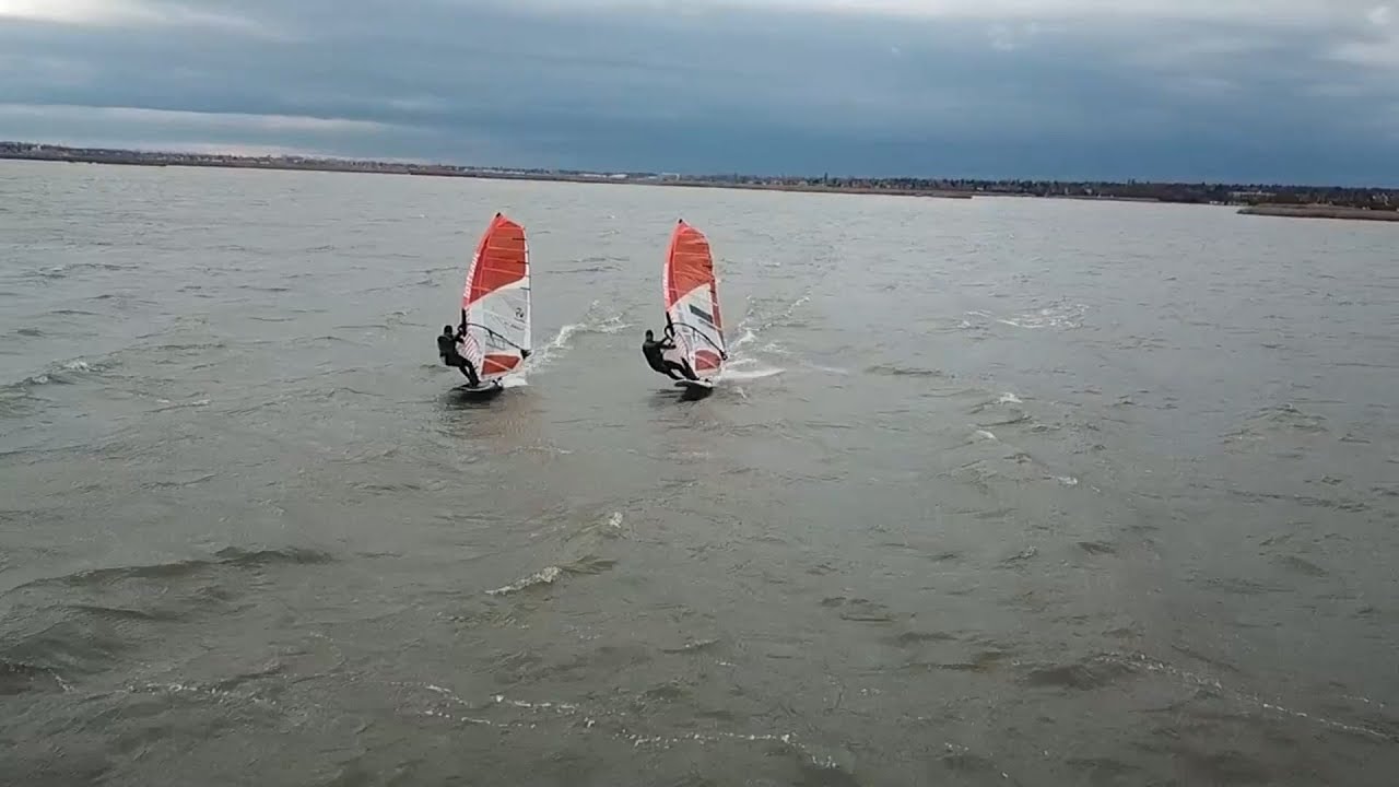 February Windsurf sessions at Lake Velence