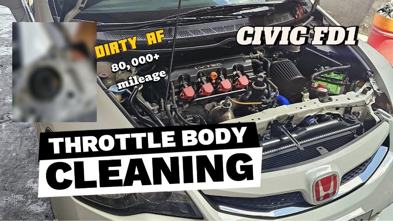 HONDA CIVIC FD THROTTLE BODY CLEANING | SOBRANG DUMI