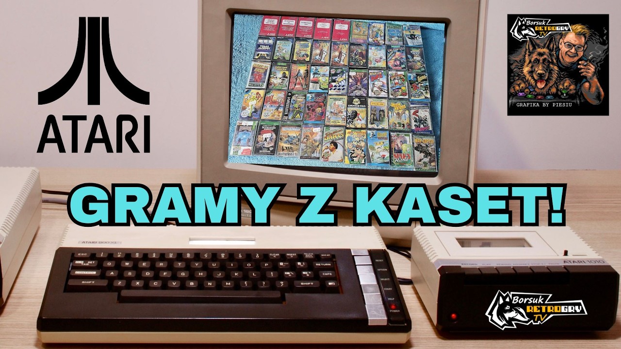 Borsuk Retro Gry TV: ATARI XL/XE - Gramy z KASET MAGNETOFONOWYCH! #6 (CUSTOM 800 XL + 1010)