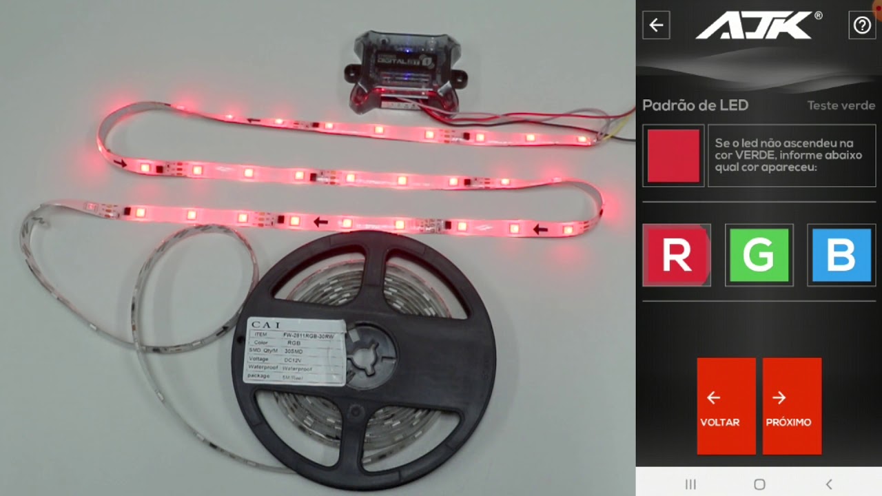 STROBO BT AJK #9 FITA DE LED DIGITAL + PADRÃO DE CORES