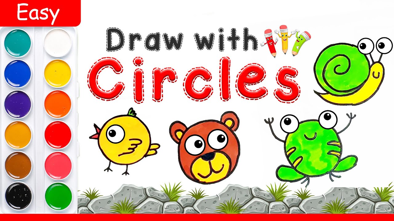 How to Draw with the CIRCLES | Simple drawings from CIRCLES for kids
