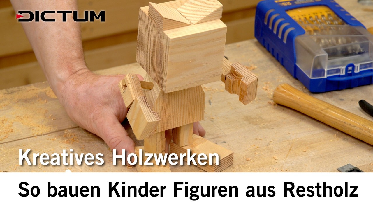 So bauen Kinder bewegliche Figuren aus Restholz – Kreatives Holzwerken #dictum #teamwerk