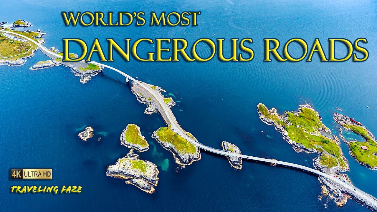 Top 5 World's Most Dangerous Roads!! They're Beautiful But Beware!! [4K]