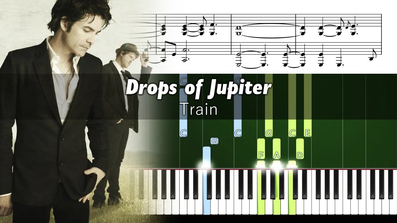 Train - Drops of Jupiter (Tell Me) - Accurate Piano Tutorial with Sheet Music