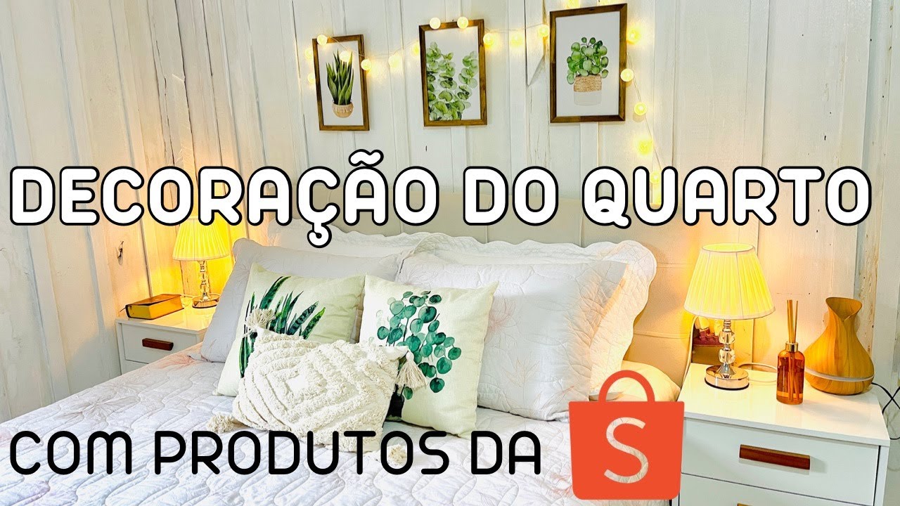 ❤DECORAÇÃO DO QUARTO COM PRODUTOS DA SHOPEE❤Decorando com itens BARATINHOS❤