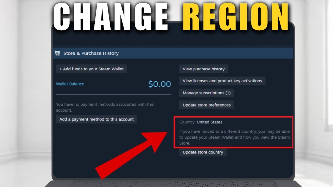 How To Change Steam Region Store Country & Wallet Currency