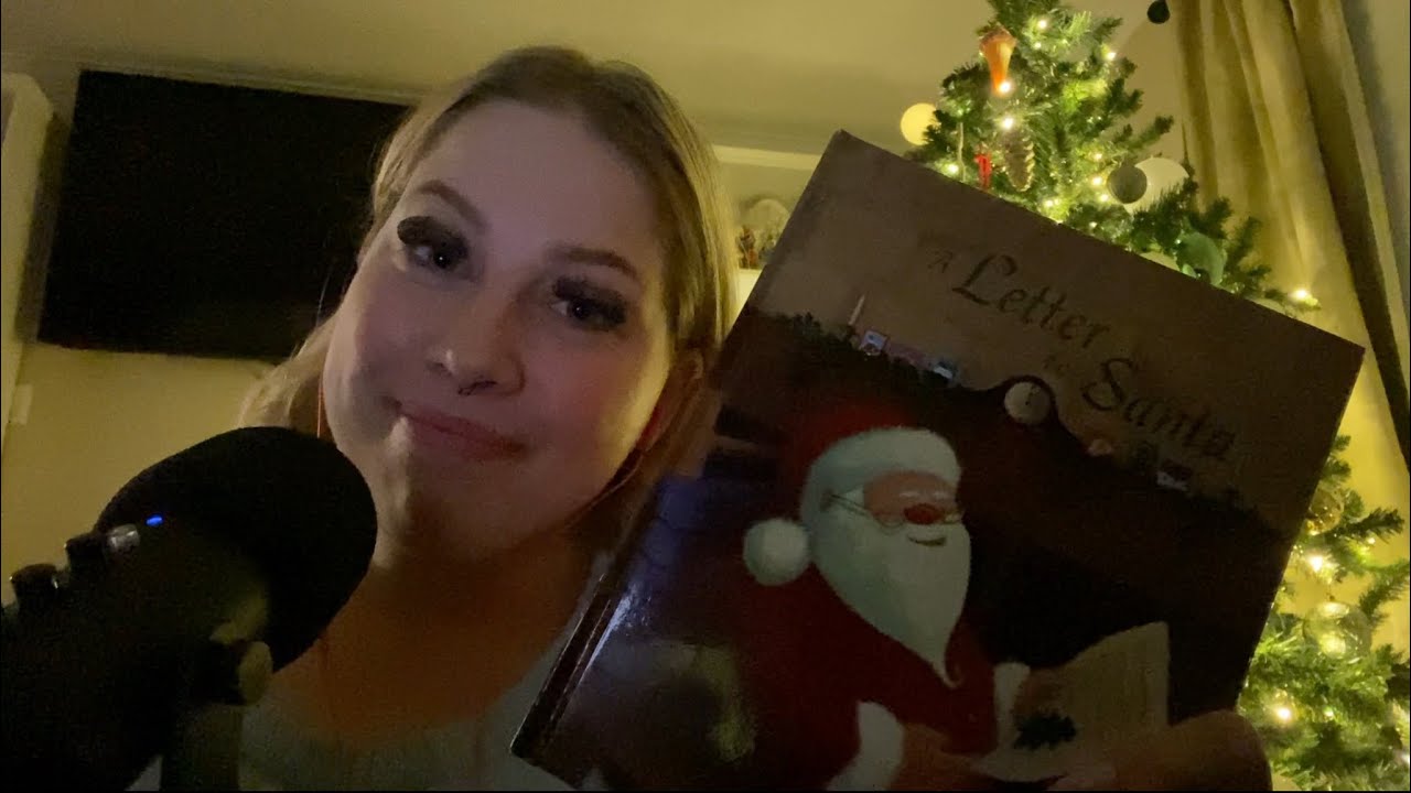 ASMR Reading stories by the Christmas tree🎄😴