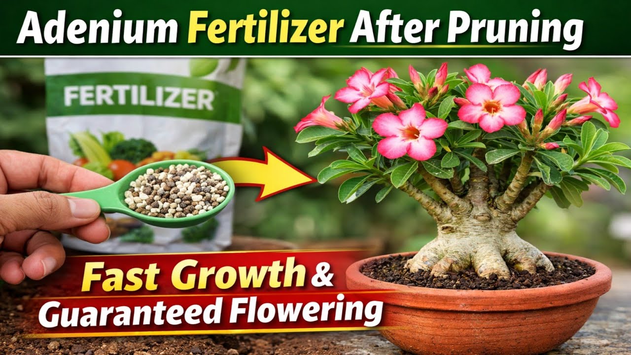 Adenium Fertilizer After Pruning /Adenium Pruning Aftercare Tips