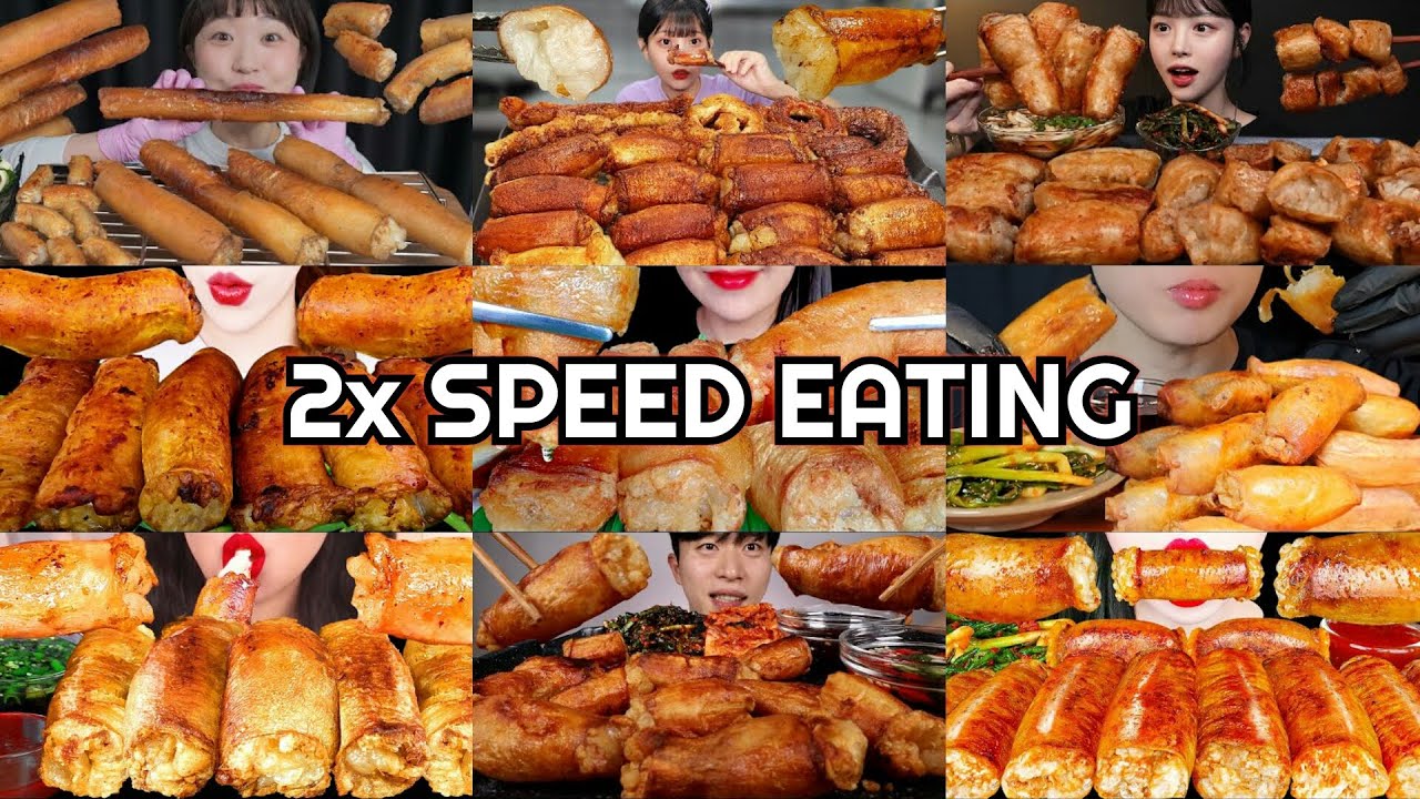 *20 MINS* Oily Daechang Beef Intestines Mukbang | ASMR 2x Speed Eating Show