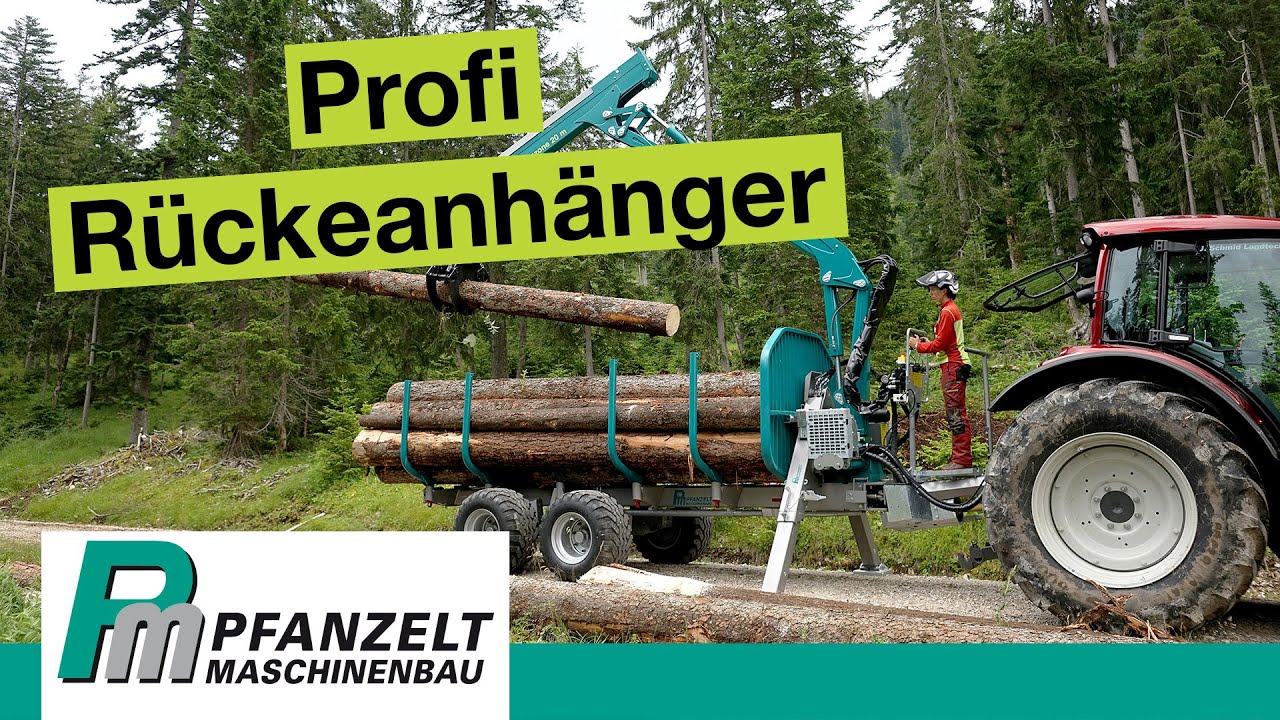 Profi Rückeanhänger für Waldbauern | Doppelteleskopkran 4282 | uniDRIVE Radantrieb | Pfanzelt P11+