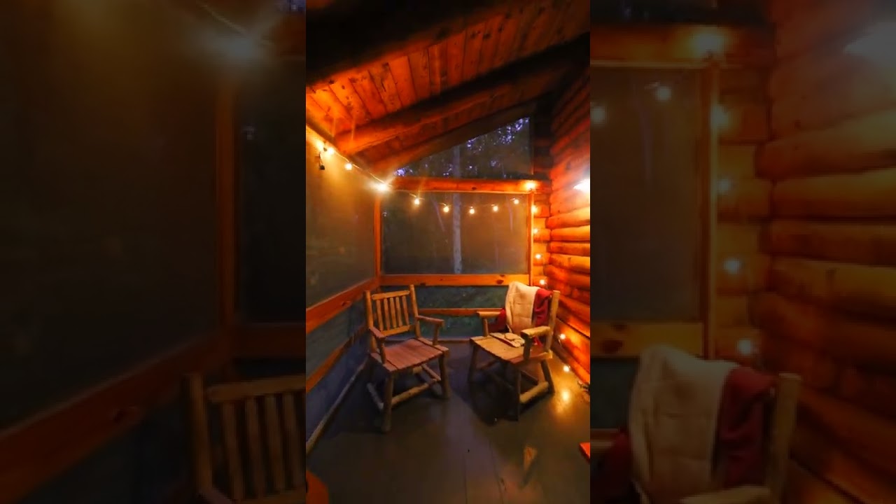Cozy Cabin Porch 🍁  Autumn Ambiance #shorts